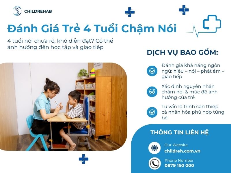 Đánh Giá Trẻ 4 Tuổi Chậm Nói 2026 | ChildRehab