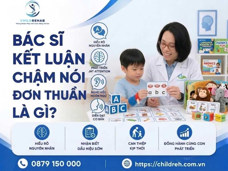 Bác Sĩ Kết Luận Chậm Nói Đơn Thuần Là Gì? 2026 | ChildRehab