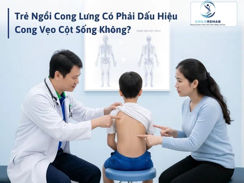Trẻ Ngồi Cong Lưng Có Phải Dấu Hiệu Cong Vẹo Cột Sống Không? 2026 | ChildRehab