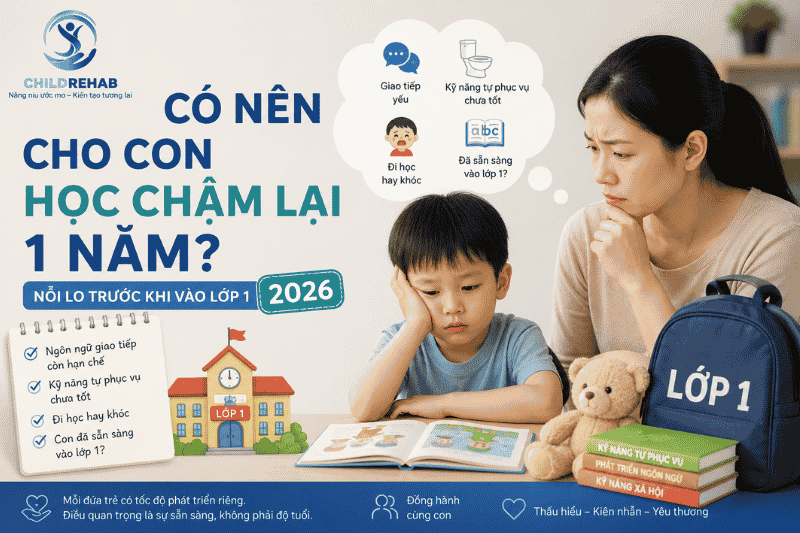 “Có Nên Cho Con Học Chậm Lại 1 Năm?” – Nỗi Lo Trước Khi Vào Lớp 1 2026 | ChildRehab