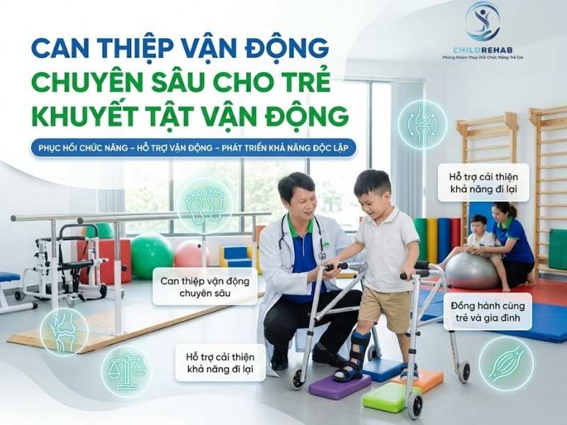 Can Thiệp Vận Động Chuyên Sâu Cho Trẻ Khuyết Tật Vận Động | ChildRehab