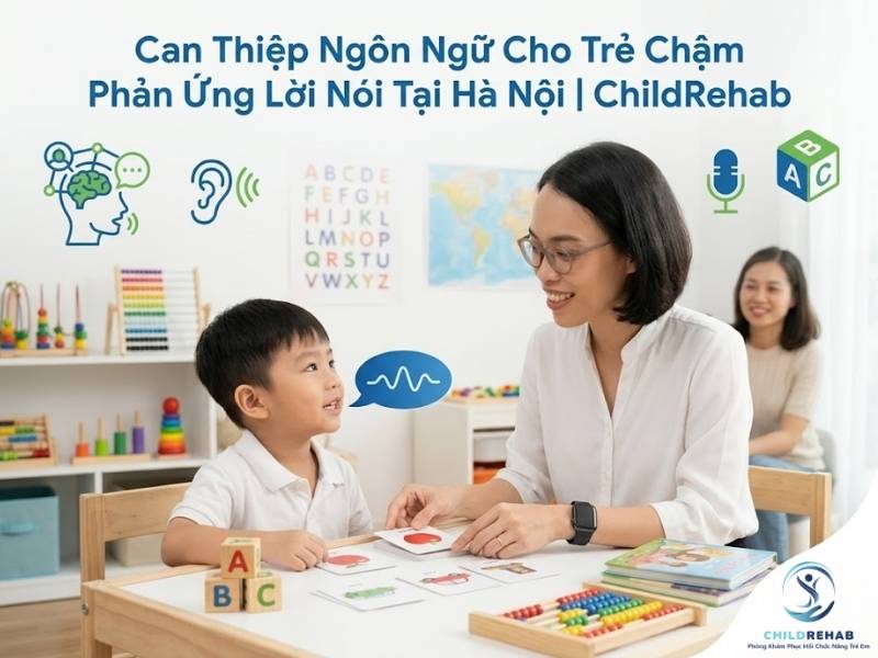 Can Thiệp Ngôn Ngữ Cho Trẻ Chậm Phản Ứng Lời Nói Tại Hà Nội | ChildRehab
