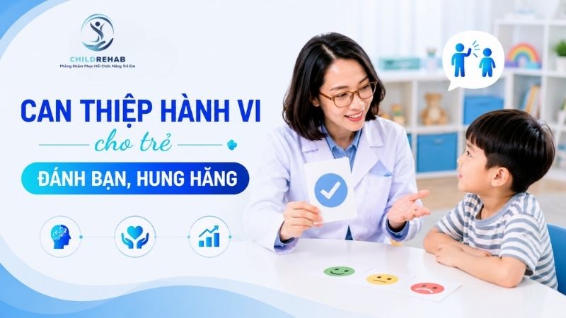 Can Thiệp Hành Vi Cho Trẻ Đánh Bạn, Hung Hăng | ChildRehab