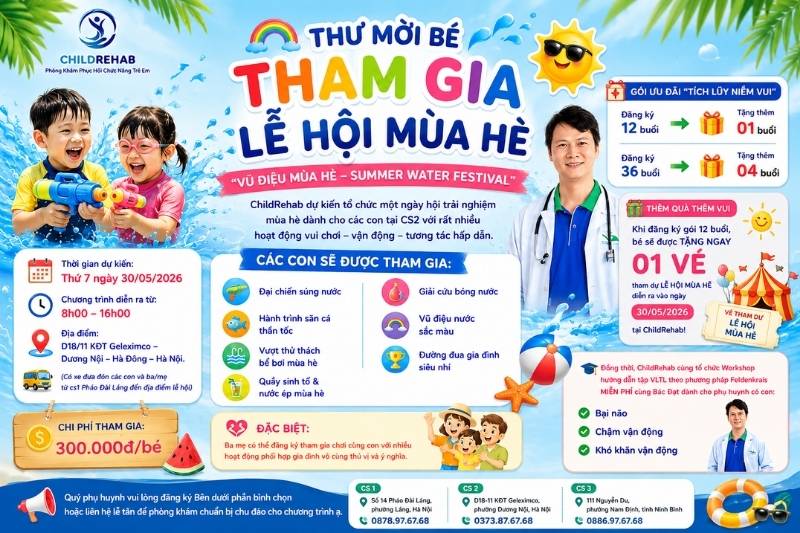 Thư Mời Bé Tham Gia Lễ Hội Mùa Hè 2026 Tại ChildRehab