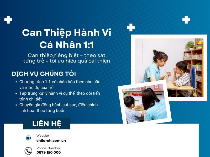 ChildRehab triển khai chương trình can thiệp hành vi 1:1 giúp tối ưu hiệu quả