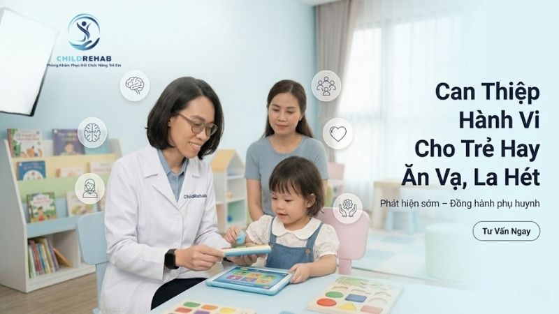 Dịch vụ tại ChildRehab giúp trẻ kiểm soát hành vi ăn vạ, la hét
