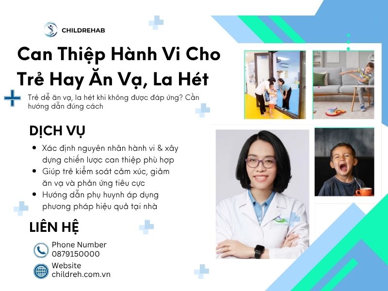 Dịch vụ tại ChildRehab giúp trẻ kiểm soát hành vi ăn vạ, la hét