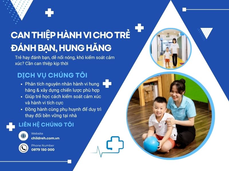 ChildRehab hỗ trợ trẻ giảm hành vi hung hăng