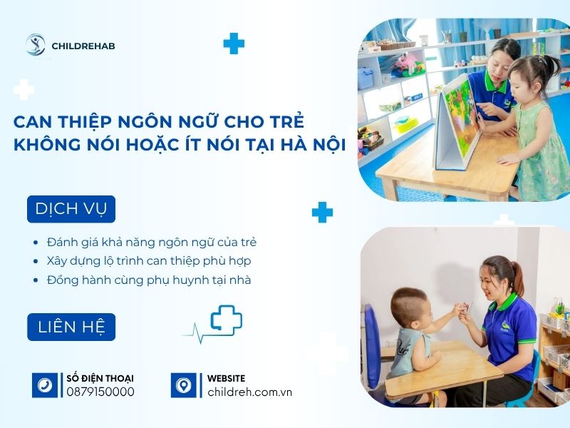 Chương trình tại ChildRehab giúp trẻ ít nói hoặc không nói phát triển khả năng giao tiếp cơ bản và phản hồi ngôn ngữ.