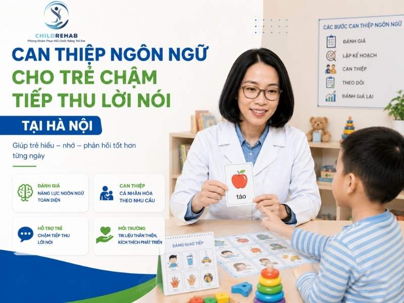 ChildRehab giúp trẻ cải thiện khả năng tiếp thu và xử lý thông tin ngôn ngữ.