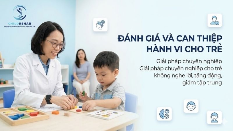 Đăng ký dịch vụ can thiệp hành vi tại ChildRehab để được tư vấn, đánh giá chuyên sâu