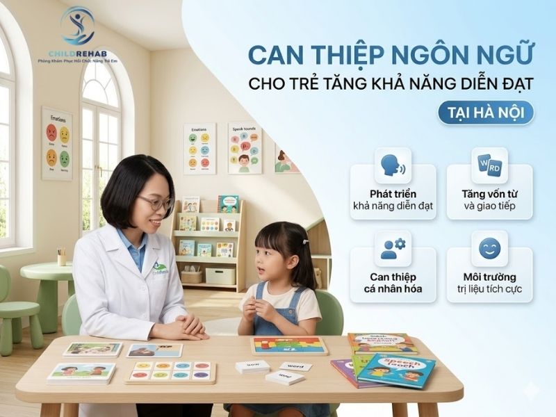 Hỗ trợ trẻ cải thiện khả năng diễn đạt suy nghĩ và cảm xúc bằng ngôn ngữ.