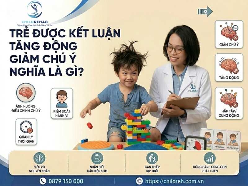 Khi bác sĩ kết luận trẻ tăng động giảm chú ý.