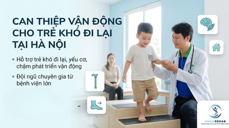 Chương trình giúp trẻ gặp khó khăn khi đi lại cải thiện khả năng di chuyển và tăng sự tự tin trong sinh hoạt.