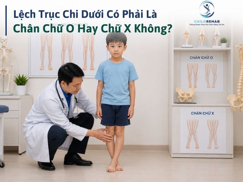 Lệch trục chi dưới có liên quan đến chân chữ O và chân chữ X.