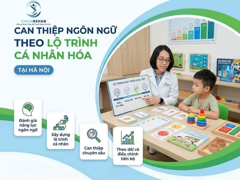 Xây dựng lộ trình can thiệp ngôn ngữ cá nhân hóa giúp trẻ tiến bộ theo từng giai đoạn rõ ràng.