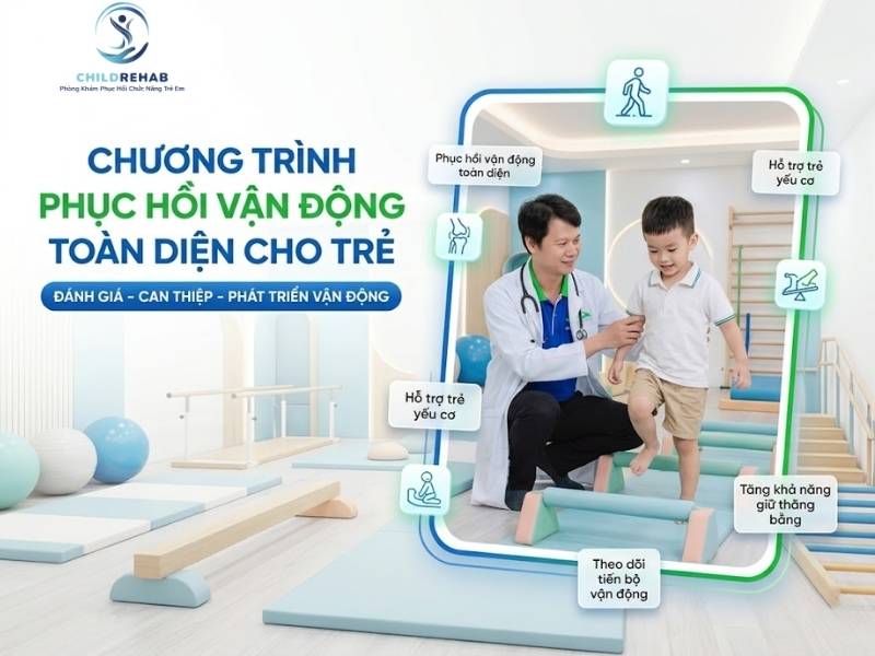 Chương trình tổng thể giúp trẻ cải thiện toàn diện vận động.