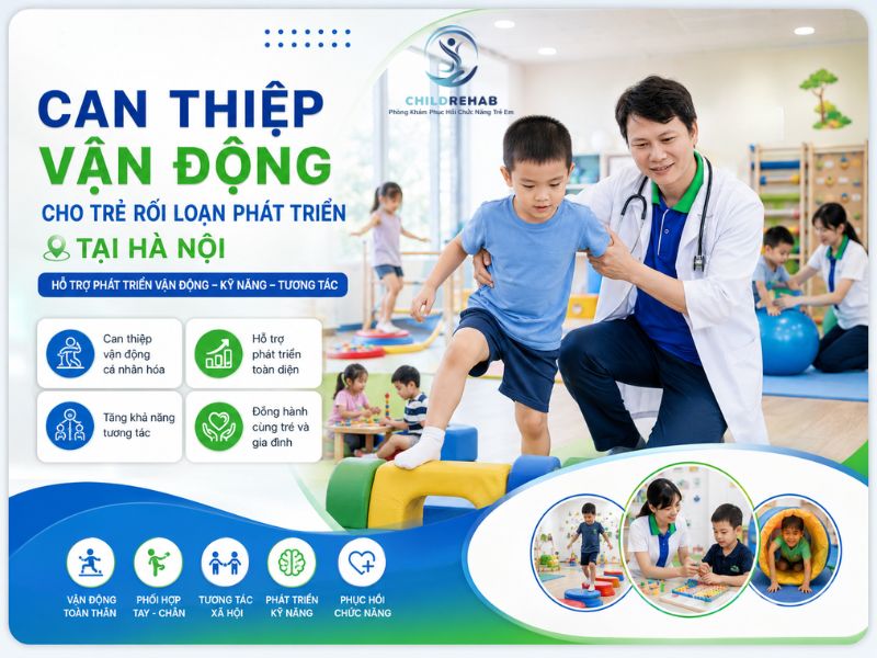 Hỗ trợ trẻ rối loạn phát triển cải thiện vận động.
