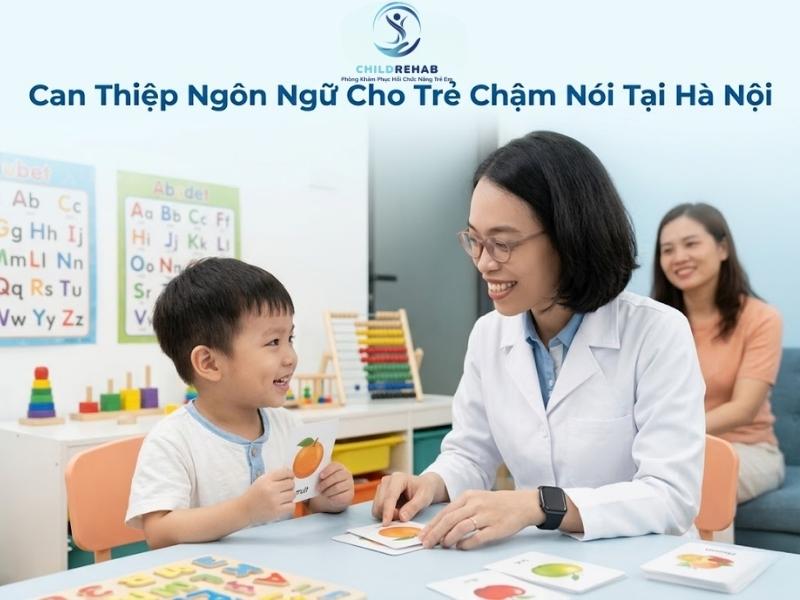 ChildRehab cung cấp dịch vụ can thiệp ngôn ngữ giúp trẻ chậm nói.