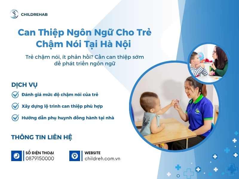ChildRehab cung cấp dịch vụ can thiệp ngôn ngữ giúp trẻ chậm nói