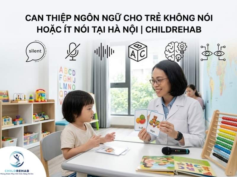 Chương trình tại ChildRehab giúp trẻ ít nói hoặc không nói phát triển khả năng giao tiếp cơ bản và phản hồi ngôn ngữ.